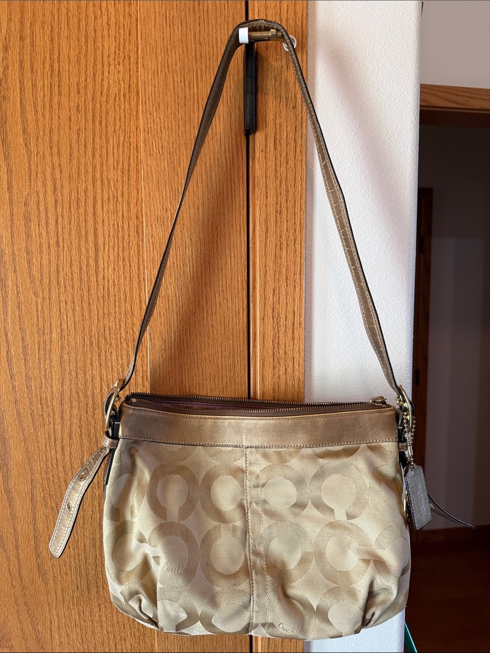 Signature Coach Tan Handbag